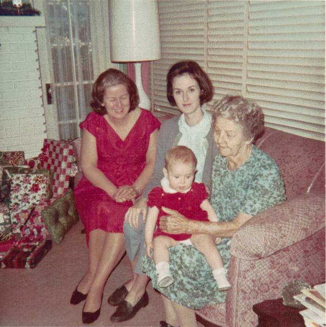 My mother, grandmother,  great grandmother, and infant self (December 1968)